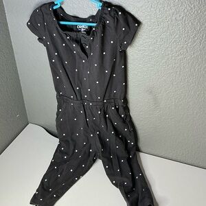 🌟2T Black polka-dot jumpsuit
